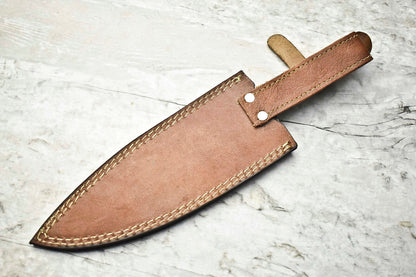 "Hand-Forged Damascus Steel Chef Knife – Full Tang Custom Sport Blade"