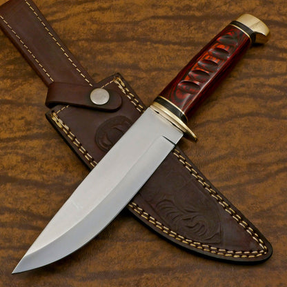 Custom Handmade D2 Steel Bowie Knife | 12" Hunting & Outdoor Blade