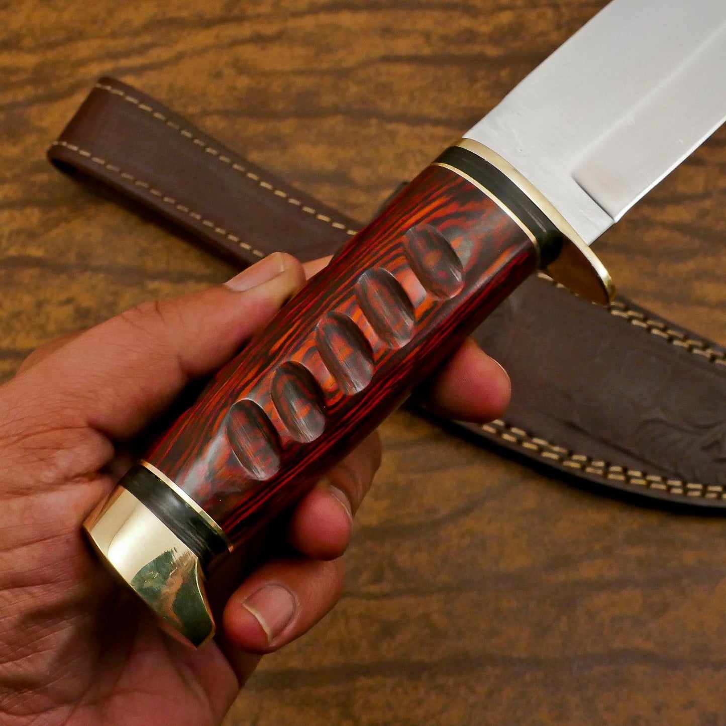 Custom Handmade D2 Steel Bowie Knife | 12" Hunting & Outdoor Blade