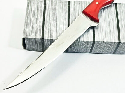 Handmade D2 Steel Best Fillet Knife Fish Fillet Knife Full Tang With Resin Handle & Sheath
