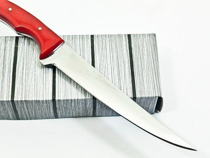 Handmade D2 Steel Best Fillet Knife Fish Fillet Knife Full Tang With Resin Handle & Sheath