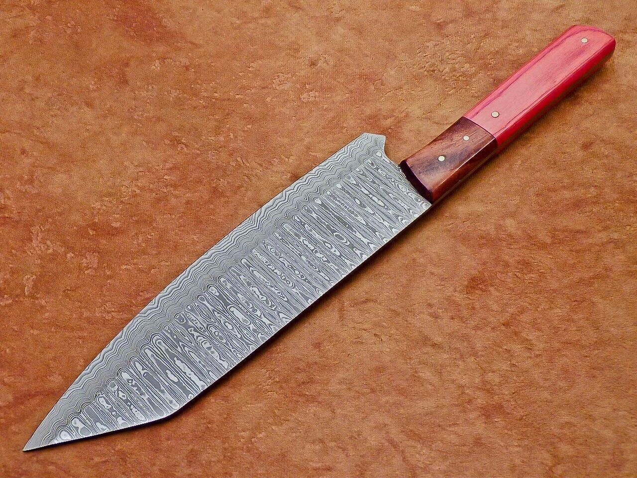 13" Professional Chef Kitchen Knife Damascus Blade with Hardwood Handle
