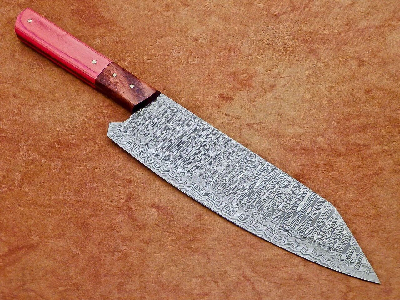 13" Professional Chef Kitchen Knife Damascus Blade with Hardwood Handle