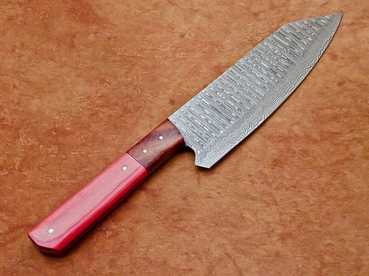 13" Professional Chef Kitchen Knife Damascus Blade with Hardwood Handle