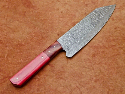 13" Professional Chef Kitchen Knife Damascus Blade with Hardwood Handle