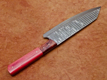 13" Professional Chef Kitchen Knife Damascus Blade with Hardwood Handle