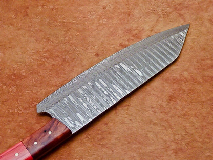 13" Professional Chef Kitchen Knife Damascus Blade with Hardwood Handle