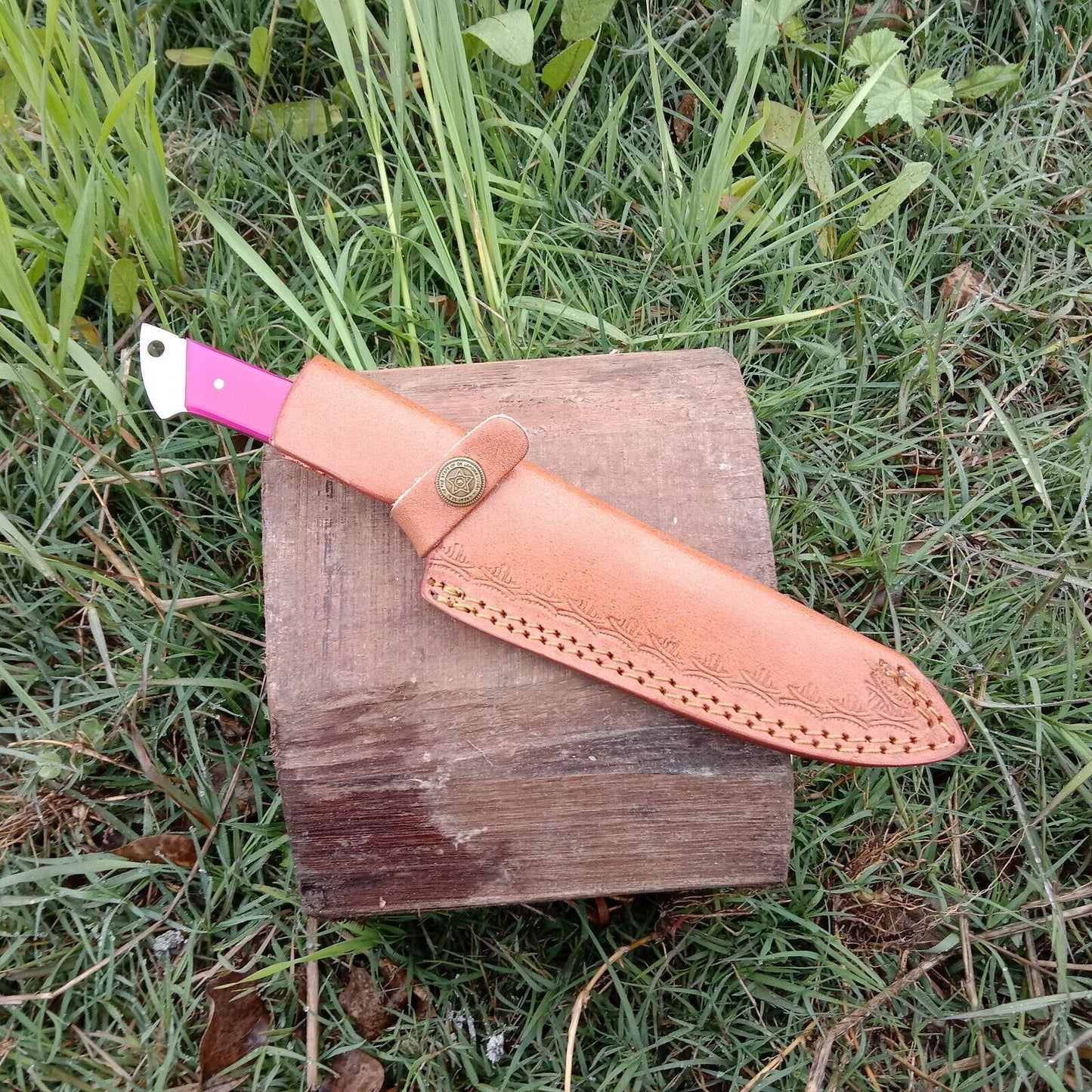 Custom Handmade Damascus Steel Chef Knife Kitchen Knife Resin Handle