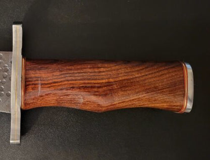 Cutlery 17.5" Handmade D2 Steel High Polish Hunting Bowie Knife with Hardwood Handle