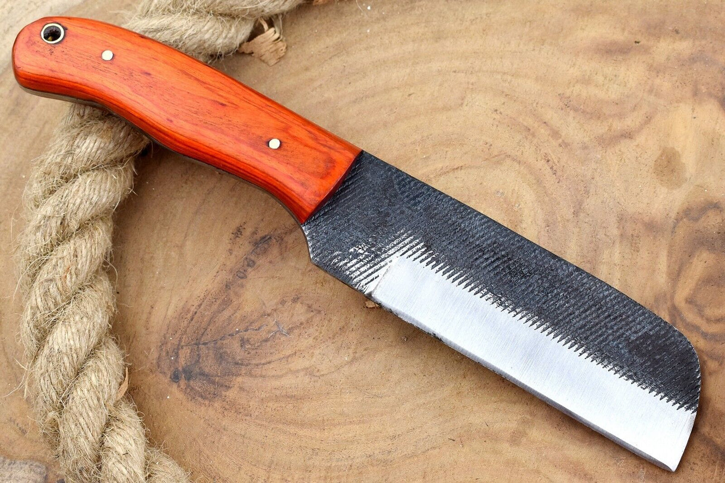 Premium Handmade Bull Cutter Knife With Sheath Cowboy Bull Cutter Knife for Outdoors