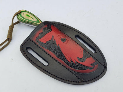 Cowboy Bull Cutter Knife and Sheath With Sheet Handle 7'' Knife Gift for Him Custom Bull Cutter Knife