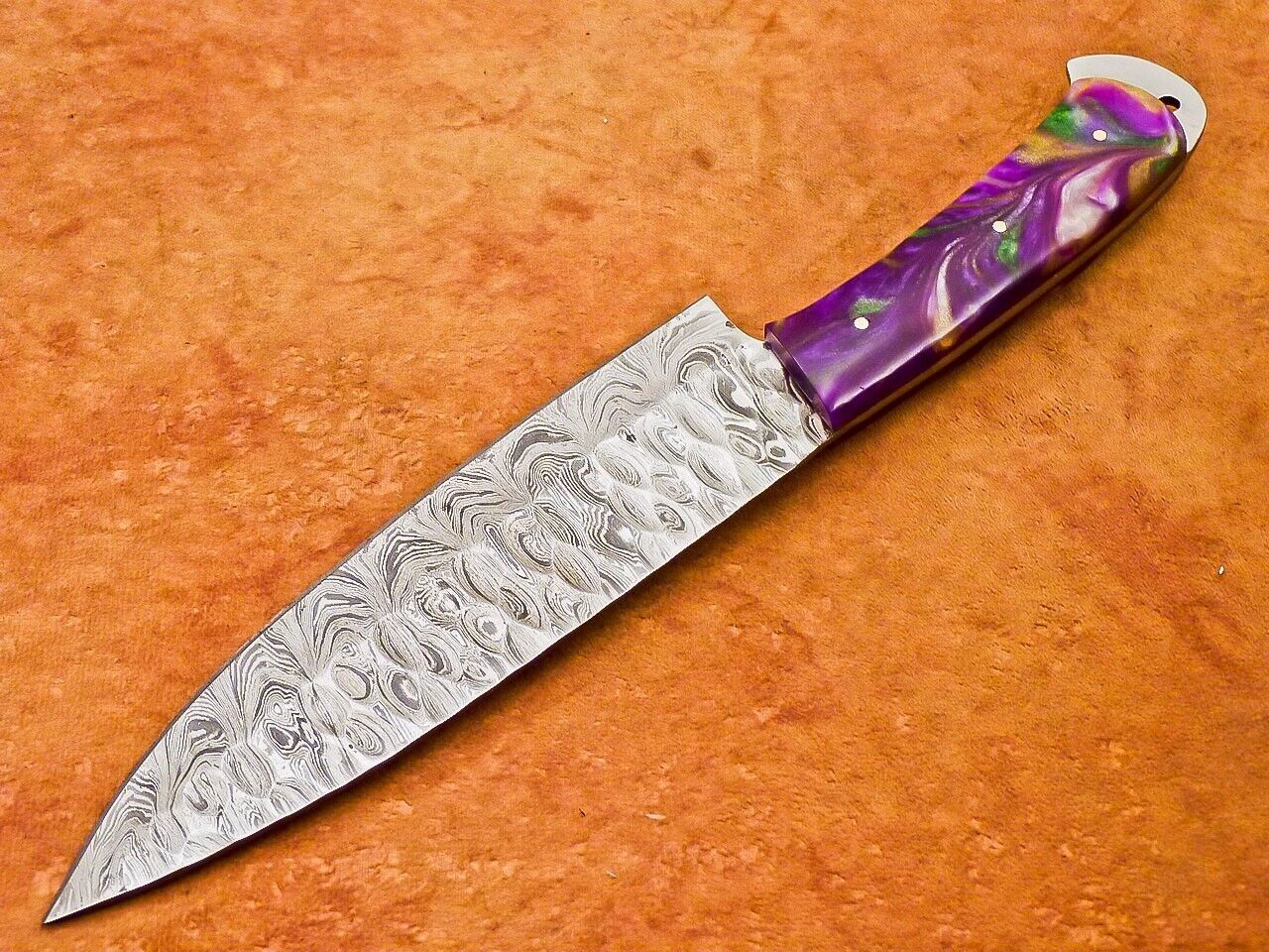 12" Professional Chef Knife Damascus Blade Kitchen Knife with Resin Handle