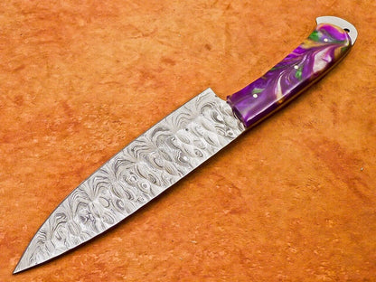 12" Professional Chef Knife Damascus Blade Kitchen Knife with Resin Handle