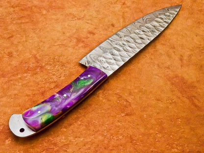 12" Professional Chef Knife Damascus Blade Kitchen Knife with Resin Handle