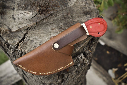 Hot Item Skinner Knife w Gut Hook Twist Damascus Bone and Wood Hunting