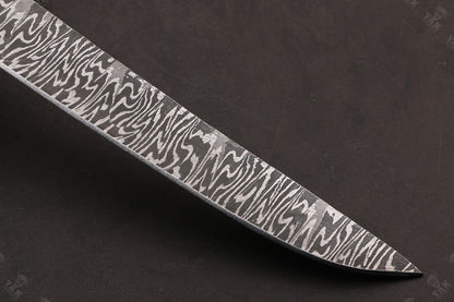 13.5" Handmade Fire Damascus Steel Fillet Knife For Kitchen Use Best Fillet Knife W/Sheath