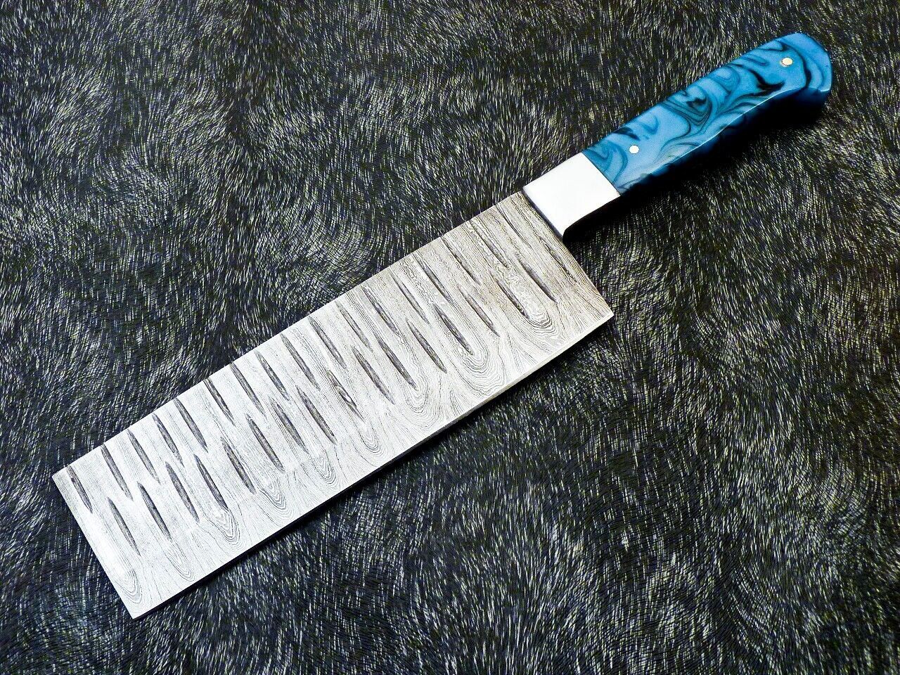12" Professional Damascus Steel Chef Chopper Knife – Handmade Resin Handle