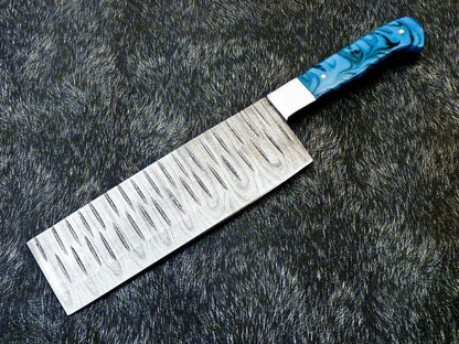 12" Professional Damascus Steel Chef Chopper Knife – Handmade Resin Handle