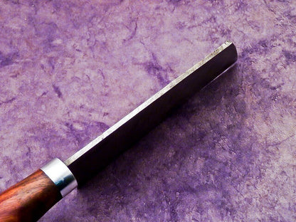 12" Professional Handmade Damascus Steel Chopper Cleaver Knife with Natural Wood Handle & Steel Bolster