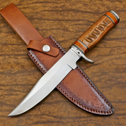 Explorer 12 Inch D2 Steel Hunting Bowie Camping Knife – Handmade Full Tang Survival Blade
