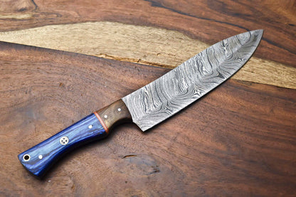 Handmade Damascus Steel Blade Chef Knife – Full Tang