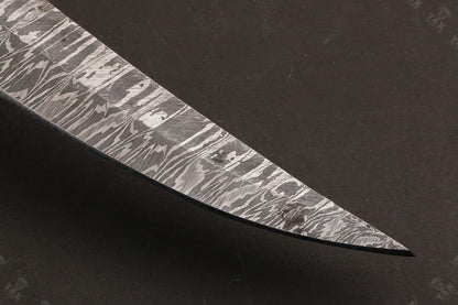13.5" Custom Handmade Damascus Fillet Knife Fire Damascus Steel Fillet Knife W/Sheath