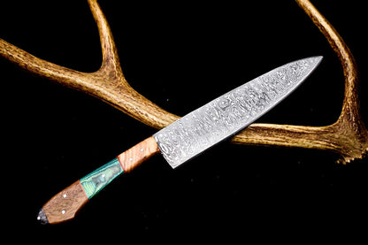 12.0" Handmade Damascus Steel Blade Kitchen Chef Full Tang