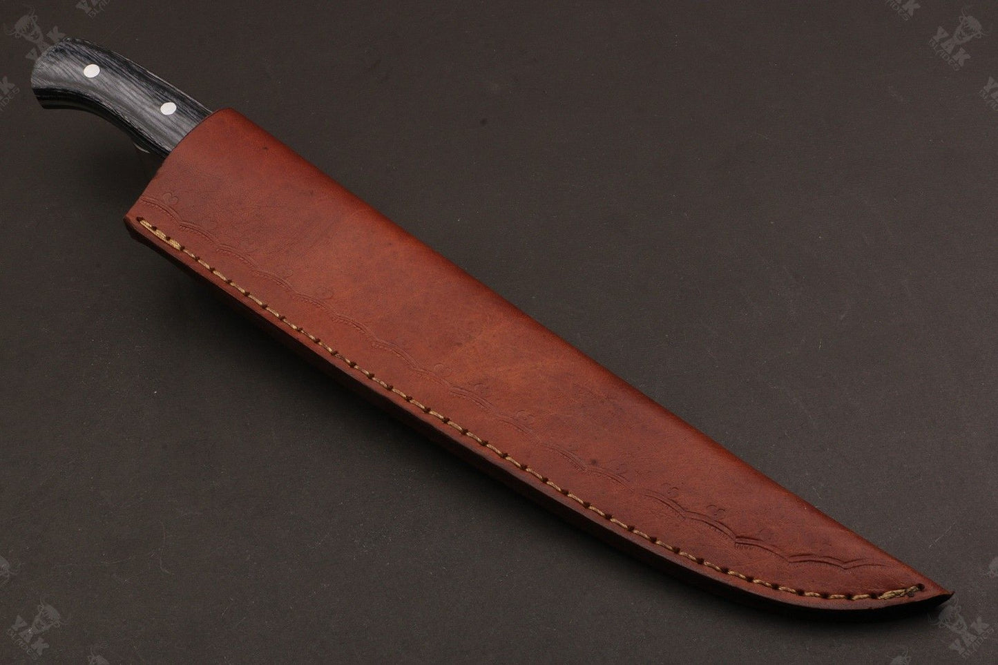13" Handmade Damascus Fillet Knife Fire Damascus Steel Fillet Knife With Pakka Wood Handle