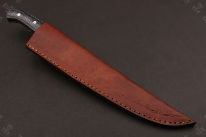 13" Handmade Damascus Fillet Knife Fire Damascus Steel Fillet Knife With Pakka Wood Handle