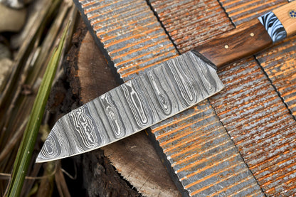 Hand Forged Damascus Steel Chef Knife with Hard Wood Handle – Best Selling