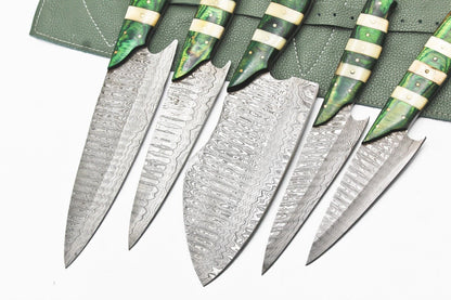 Handmade Damascus Steel BBQ & Chef Knife Set 9–13" | Hand Forged Kitchen Knives