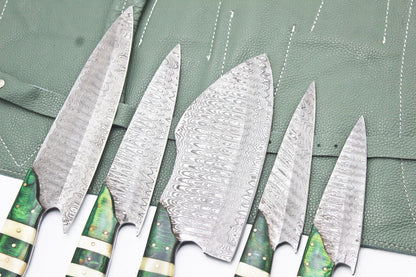 Handmade Damascus Steel BBQ & Chef Knife Set 9–13" | Hand Forged Kitchen Knives