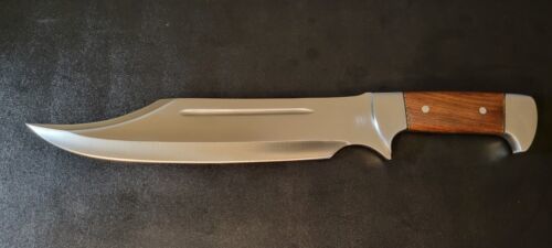 15" Handmade Full Tang D2 Tool Steel Classic Bowie Knife – 6.09MM Thick Blade with Leather Sheath