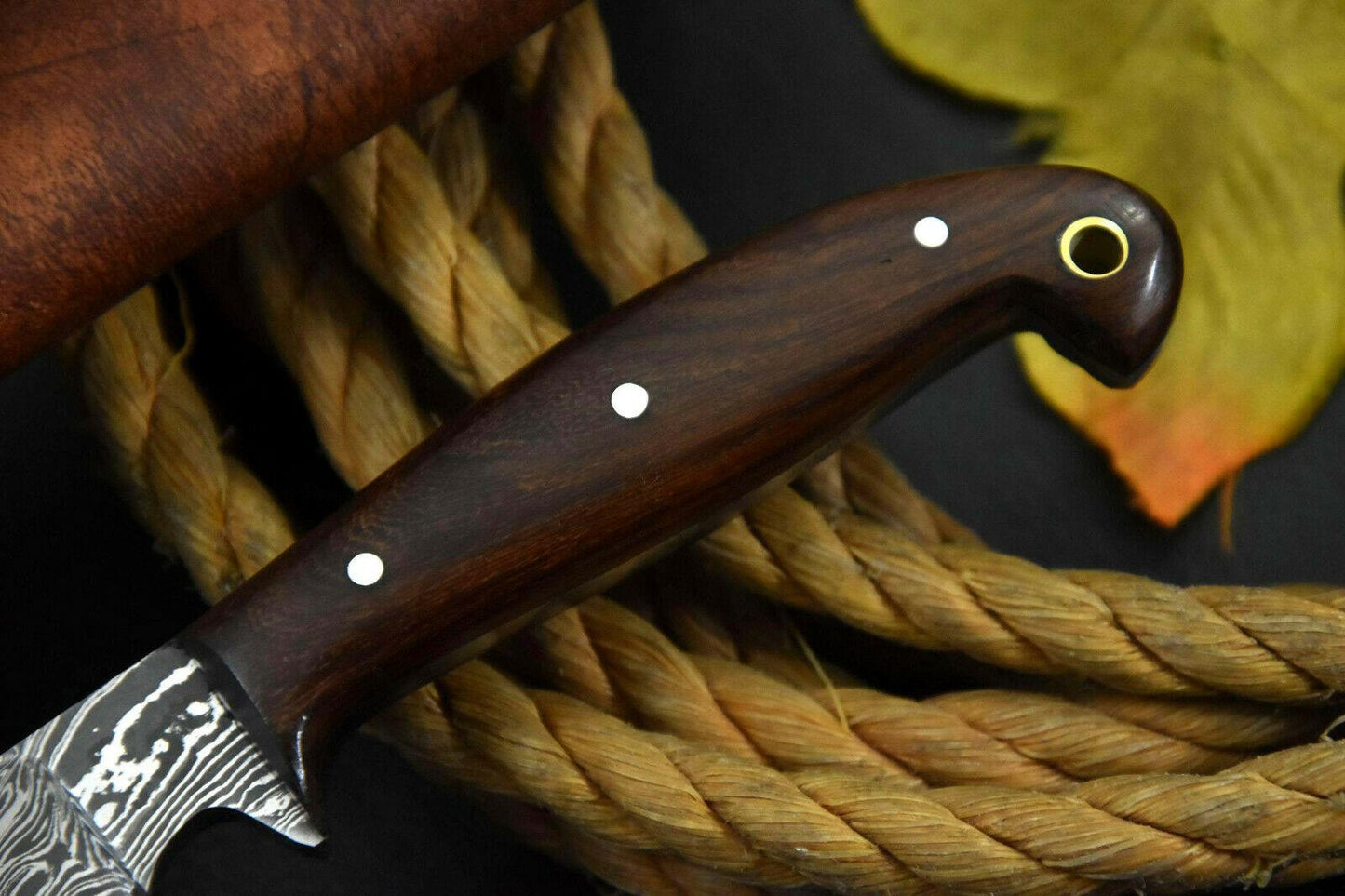 Custom Damascus Steel Fillet Knife Damascus Fillet Knife Handmade With Walnut Handle