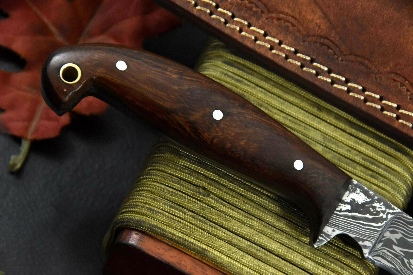 Custom Damascus Steel Fillet Knife Damascus Fillet Knife Handmade With Walnut Handle