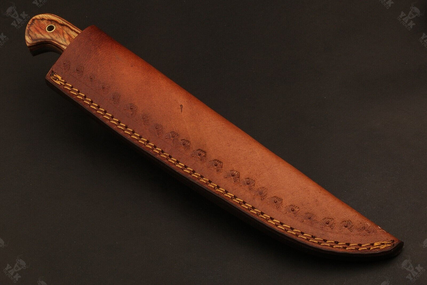 11.5" Hand Forged Damascus Fillet Knife Fire Damascus Kitchen Knife