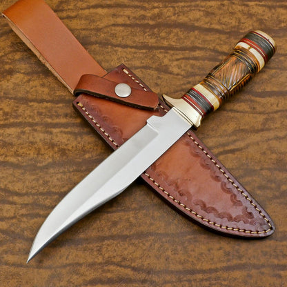 Custom Hand Forged 12 Inch D2 Steel Blade Hunting Bowie Camping Knife