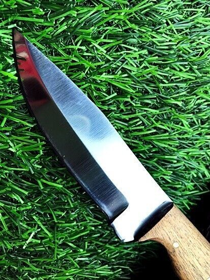 8" Handmade Stainless Steel Hunting & Skinning Knife with Leather Sheath