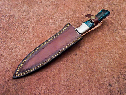 12" Professional Chef Knife Damascus Blade Kitchen Knife Resin Handle