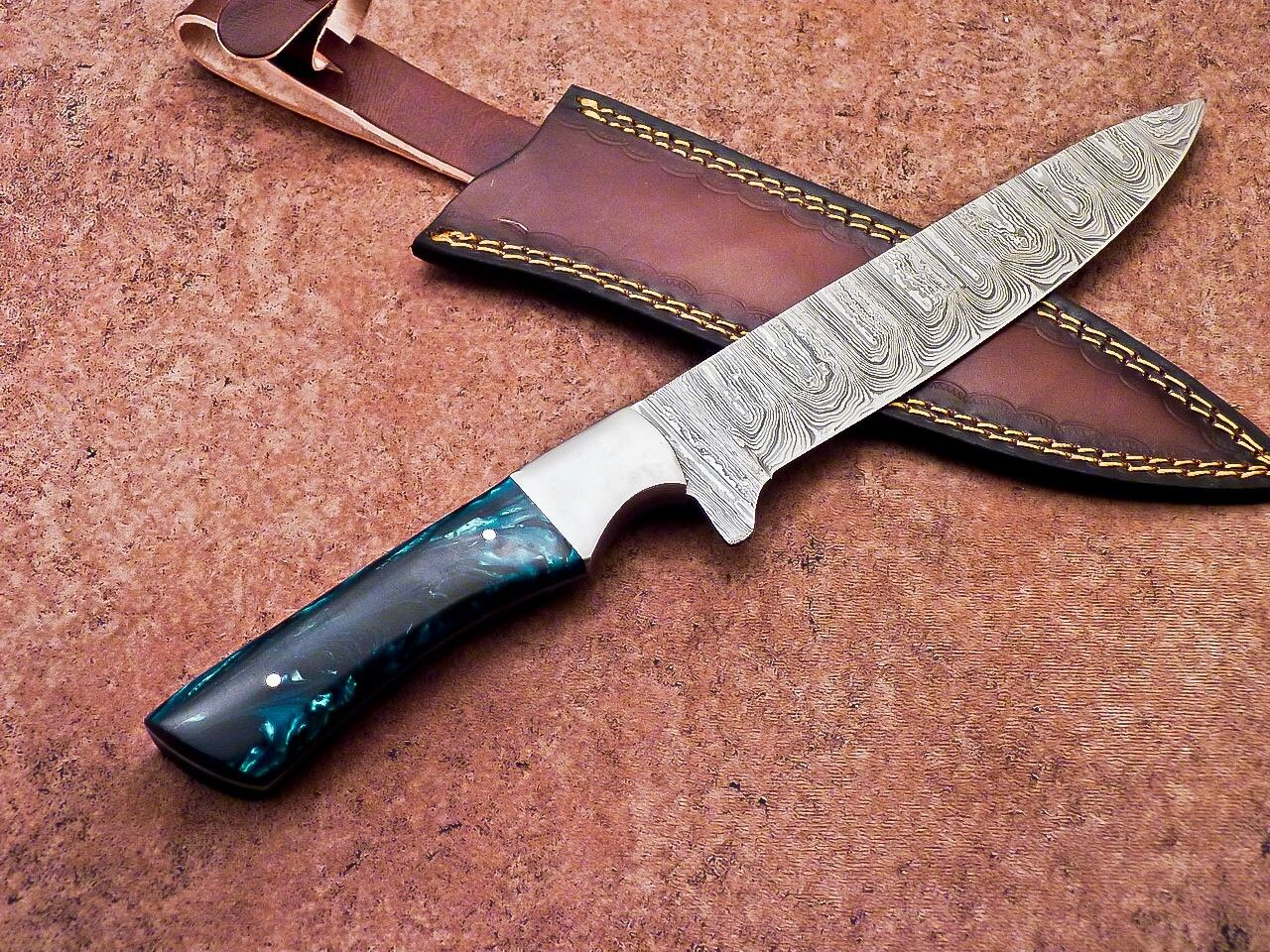 12" Professional Chef Knife Damascus Blade Kitchen Knife Resin Handle