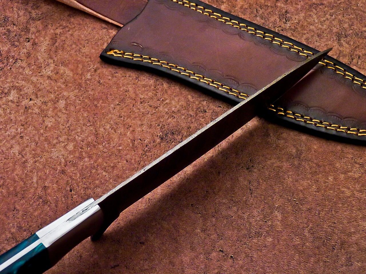 12" Professional Chef Knife Damascus Blade Kitchen Knife Resin Handle