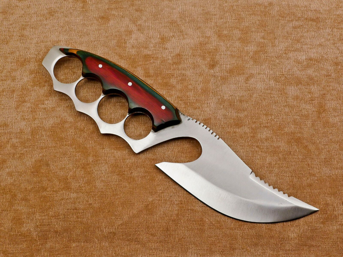 Custom Handmade 12-Inch D2 Clip Point Full Tang Bowie Hunting Knife with Sheath