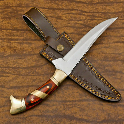 Handmade 12 Inch D2 Steel Blade Full Tang Bowie Hunting Sport Knife – Outdoor Survival Knife