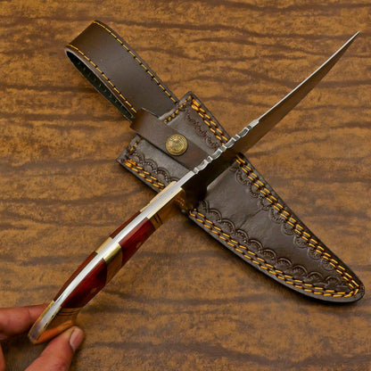 Handmade 12 Inch D2 Steel Blade Full Tang Bowie Hunting Sport Knife – Outdoor Survival Knife