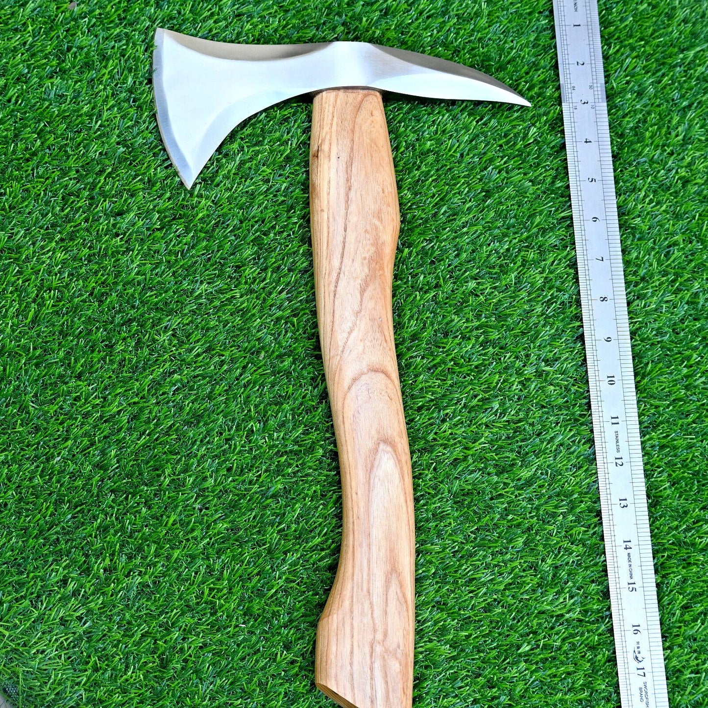 High Polish Tactical Viking Axe Hatchet – Hand Forged Carbon Steel with Sheath