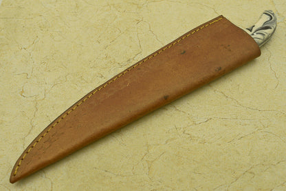 CUSTOM HANDMADE FORGED DAMASCUS STEEL CHEF KITCHEN KNIFE WITH RESIN HANDLE