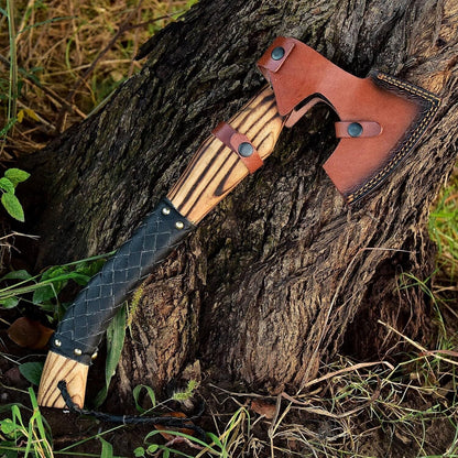 Custom Handmade High Carbon Steel Medieval Viking Axe Hatchet 17.5 Inch