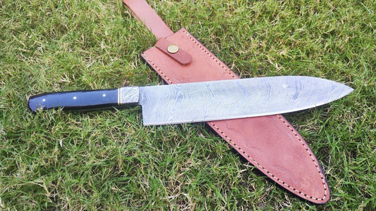 Premium Handmade Damascus Steel Chef Fillet Knife | Full Tang Kitchen Knife with Micarta Handle