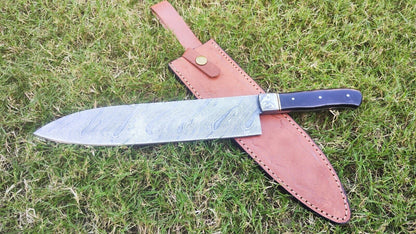 Premium Handmade Damascus Steel Chef Fillet Knife | Full Tang Kitchen Knife with Micarta Handle