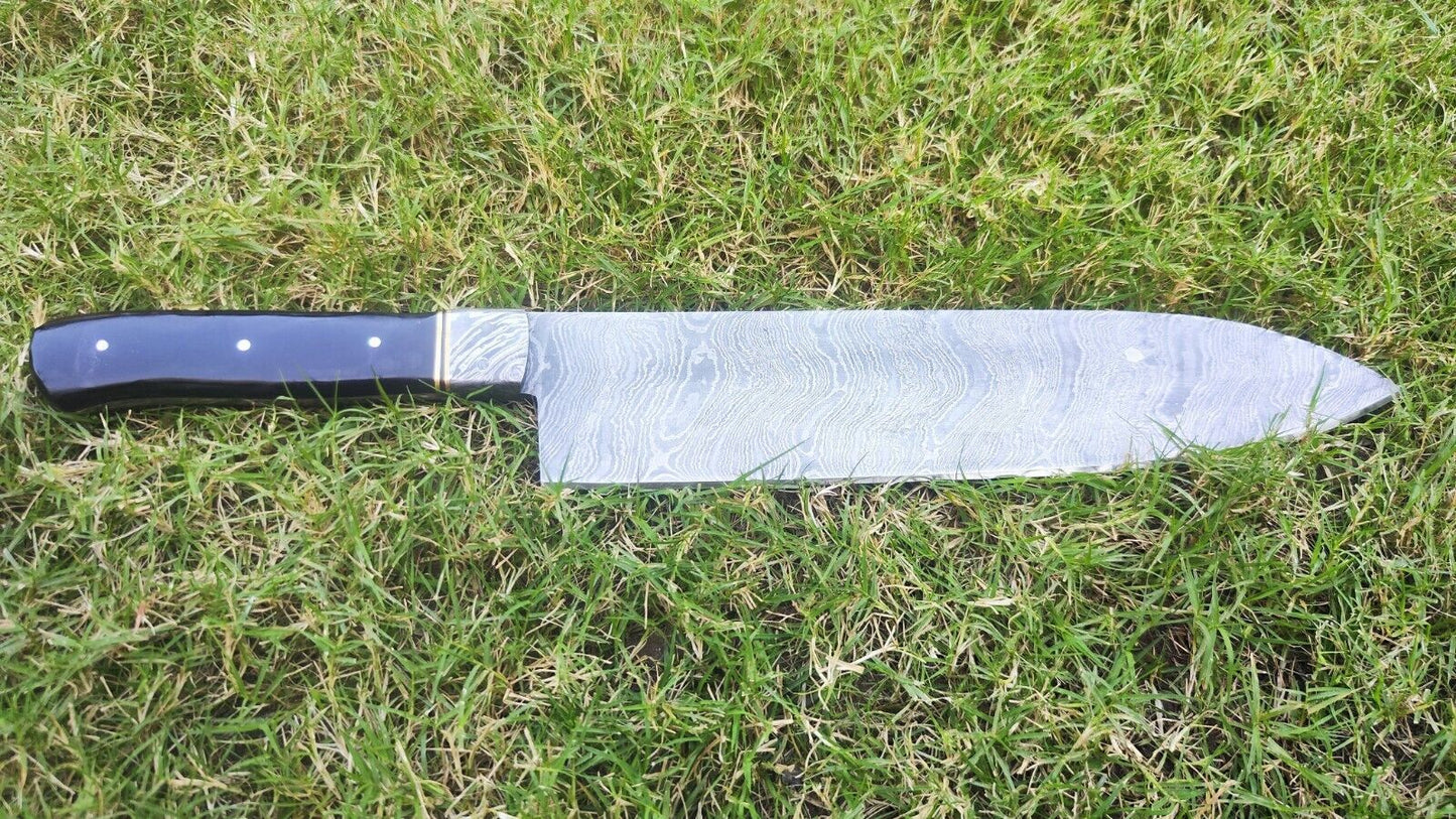 Premium Handmade Damascus Steel Chef Fillet Knife | Full Tang Kitchen Knife with Micarta Handle